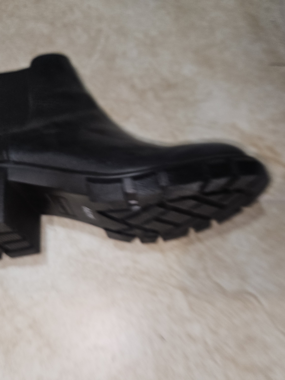 Steve Madden Black Lug Sole Chelsea Ankle Boots